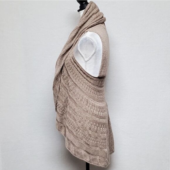 STITCH Fix Market & Spruce Boho Multi-Knit Sleeveless Round Open Front Cardigan - Picture 7 of 16